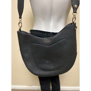 Henri Bendel West 57th Crossbody Hobo Black Leather